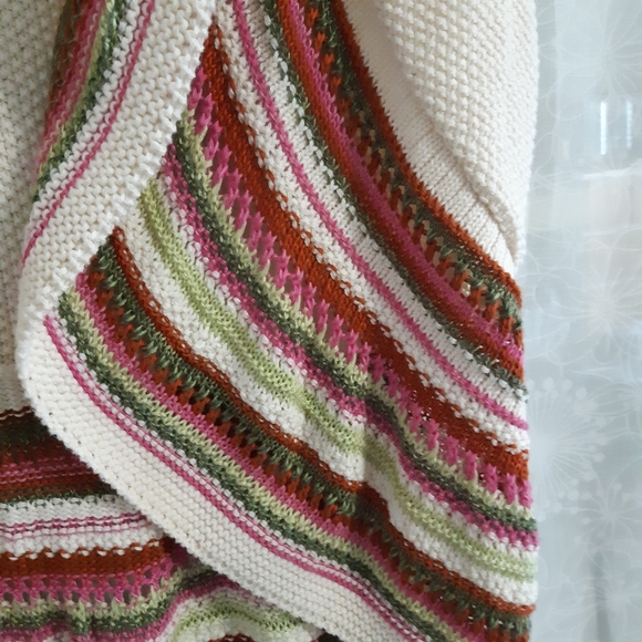 American Rag Boho knit cotton open shrug colorful - Picture 3 of 5